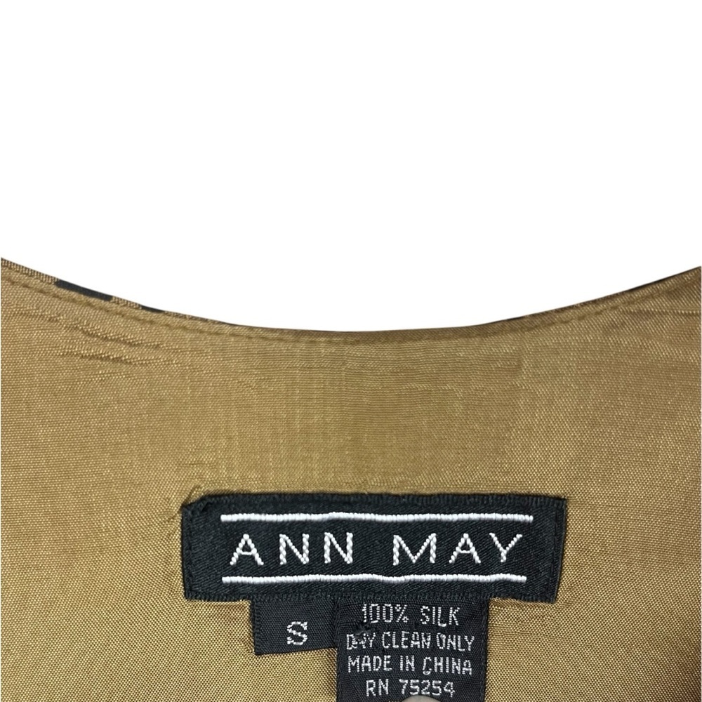 Ann May 100% Silk Zebra Print Top size Small - Picture 3 of 8